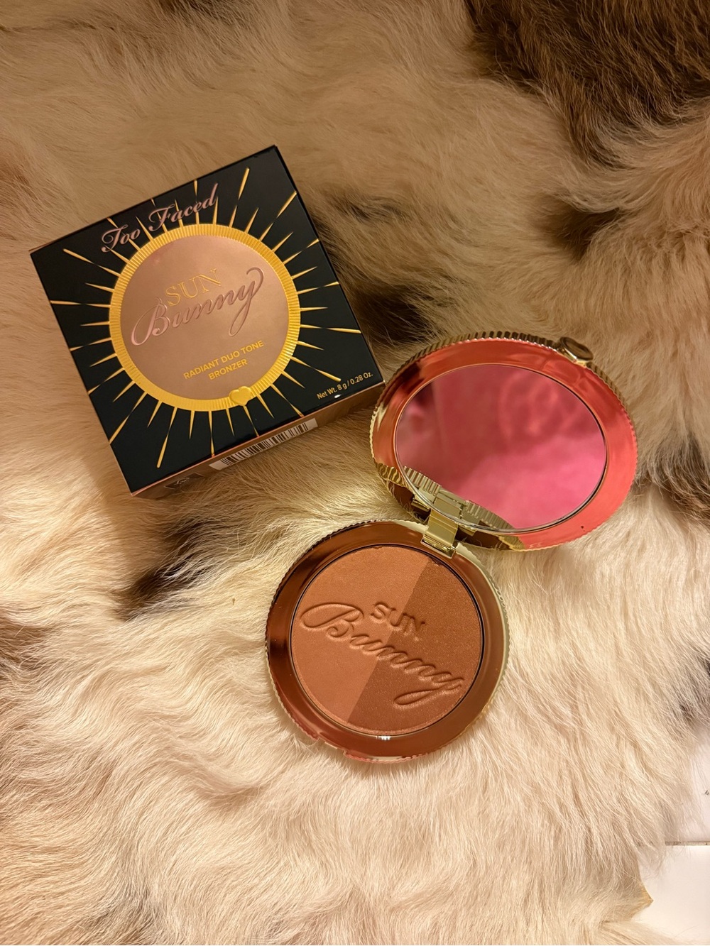 Too Faced Sun Bunny Duo Tone Bronzer - Warm Brown & Tan